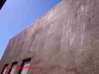 Stucco wall stains after painting (C) Daniel Friedman