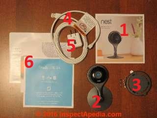 Nest cam installation kit: what's in the box (C) Daniel Friedman