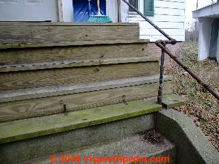 Unsafe steps and handrail Poughkeepsie NY (C) Daniel Friedman