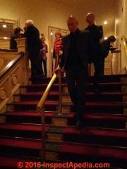 Center handrail on wide stairs, Carnagie Hall, New York City (C) Daniel Friedman