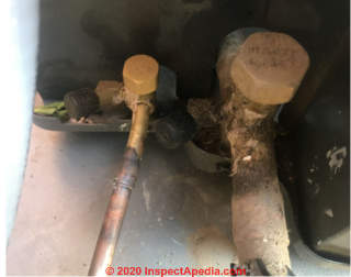 Newly-brazed air conditioner refrigerant tubing (C) InspectApedia.com ChenJ