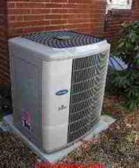 Photograph of  Outside Compressor Condenser Unit of a modern air conditioning system