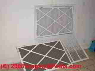 Air filter front end at return register