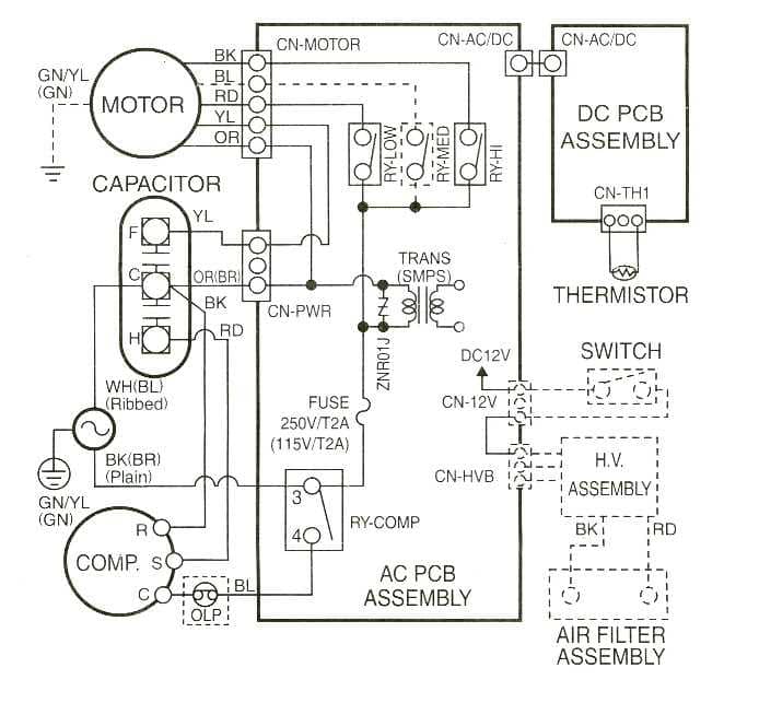 Window Air Conditioner Wiring Diagram Pdf Wiring Diagram And Schematics