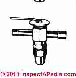 Thermostatic expansion valve © D Friedman at InspectApedia.com 