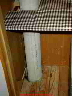 Photo of transite chimney flue vent - asbestos material (C) InspectAPedia.com