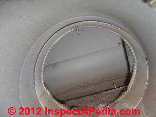 Water and rodents in air duct © D Friedman at InspectApedia.com 