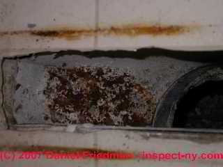 Photograph of rusty air conditioning duct register