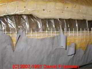 Photo of Goodman gray flex duct deterioration (C) Daniel Friedman