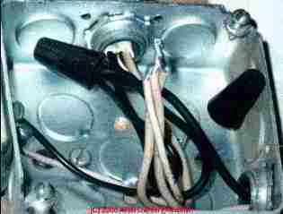 Photograph of ALUMINUM WIRE in a junction box.