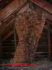 Corbelled chimney © D Friedman at InspectApedia.com 