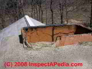 Damaged clay flue tile (C) Daniel Friedman