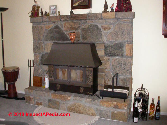 What is considered safe clearance for wood stove installation?