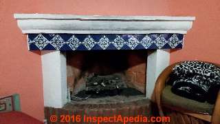 Gas log fireplace with narrow hearth (C) Daniel Friedman