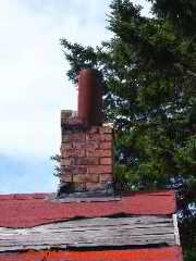 Rusted metal flue lining an old masonry chimney in Two Harbors MN (C) Daniel Friedman