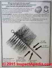 Chimney cleaning brush specifications (C) Daniel Friedman Paul Galow