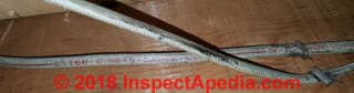 ETTCO flexible fabric insuated electrcial wire (C) InspectApedia.com Aaron