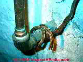Bad grounding electrode conductor connection (C) Daniel Friedman