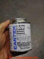 Low VOC PVC cement for electrical conduit (C) Daniel Friedman