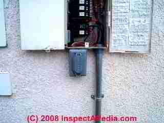 Electrical conduit at a service panel (C) D Friedman T Hemm