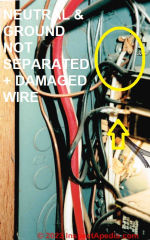 Bad electrical sub panel wiring in a mobile home (C) Daniel Friedman & Steven Vermilye InspectApediua.com