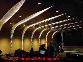 Recessed ceiling lighting, Bard Center, New York City © D Friedman at InspectApedia.com 