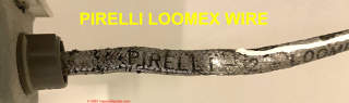 Pirelli - Loomex electrical wire (C) InspectApedia.com Gonda