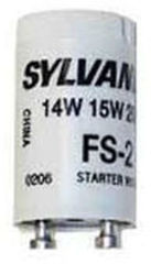 Sylvania FS-20 fluorescent starter cited & discussed at InspectApedia.com