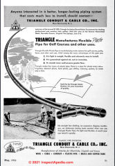 Triangle electrical wire and cable and conduit company history at InspectApedia.com