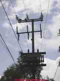 Electrical power transformer on local distribution lines in Mexico  (C) Daniel Friedman