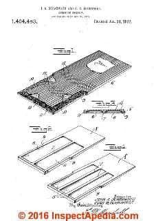 Asbestos cement shinlgle patent in 1922 (C) InspectApedia.com 