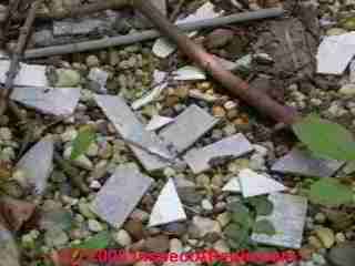 Demolition debris from asbestos cement shingles (C) Daniel Friedman