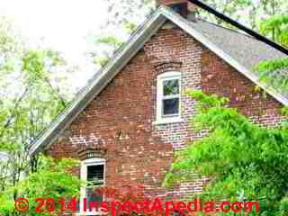 Tuckpointed brick wall of a pre-1900 home, Wappingers Falls New York (C) Daniel Friedman