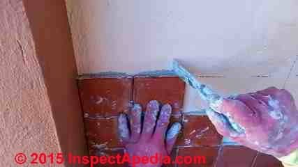 Install ceramic tile on a wall - procedure (C) Daniel Friedman