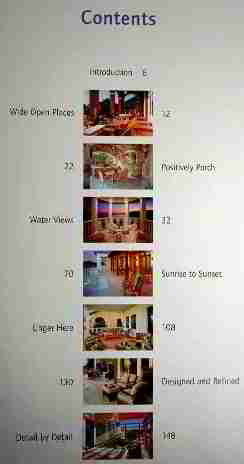 Photo of Dream Porches book chapter headings