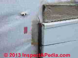 Leaks in the fiber cement lap sided wall (C) Daniel Friedman