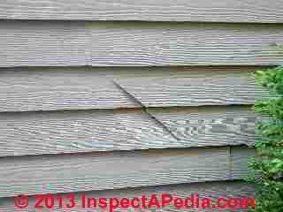 Damaged fiber cement siding - Rhinebeck NY (C) Daniel Friedman