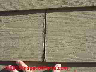 Gaps at butt joints of HardiePlank siding on an 8-year-old home  (C) Daniel Friedman