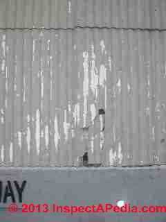 Corrugated asbestos cement building siding in New York City (C) Daniel Friedman