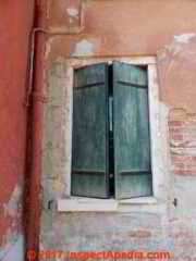 Wood window shutters on a building on the Venetian Lagoon island of Burano (C) Daniel Friedman
