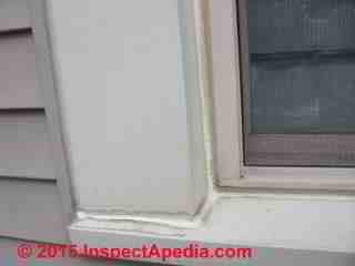 Vinyl siding leak diagnosis & cure (C) InspectApedia GS