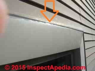 Vinyl siding leak diagnosis & cure (C) InspectApedia GS