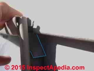 Vinyl siding J-channel end-treatment to avoid leaks (C) InspectApedia KG