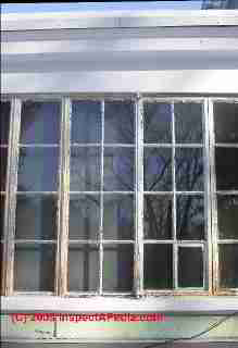 Steel casement windows with lead putty glazing (C) Daniel Friedman