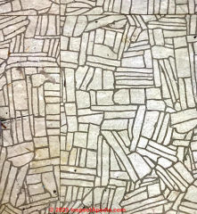 rectangular shattered stone pattern flooring (C) InspectApedia.com Zander