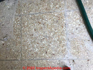 Treat this 1970s UK floor tile as presumed to contain asbestos (C) InspectApedia.com OllyC