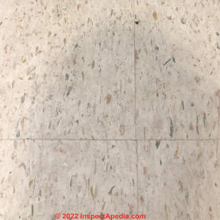 12s12 presumed asbestos floor tile (C) InspectApedia.com Brad