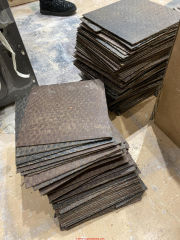 Checquered floor tile asbestos   (C) InspectApedia.com Alex