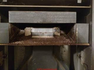 Asbestos in gas furnace may be in the air path (C ) InspectApedia.com C George