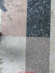 Asbestos likelyi floor tiles (C) Inspectapedia.com Lynda Staples
